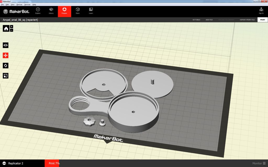 Screenshot MakerBot Door traffic light