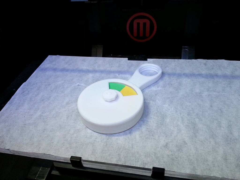 PatchWork3d: Door traffic light assembled. Printed with Makerbot Replicator 2
