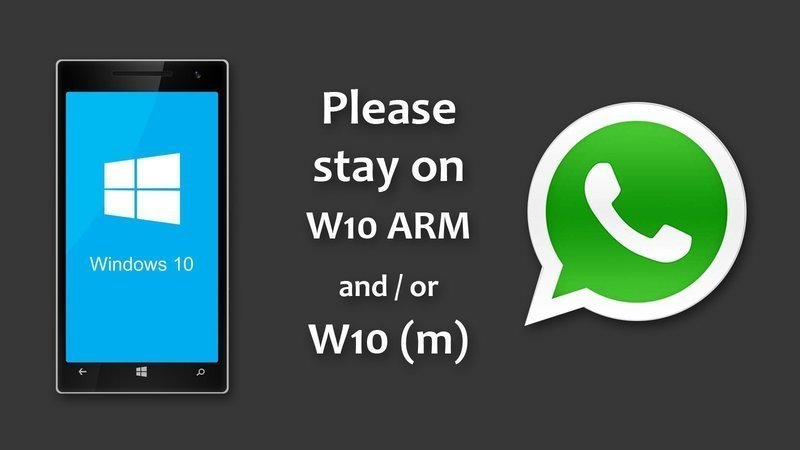 Whatsapp on W10: Please stay