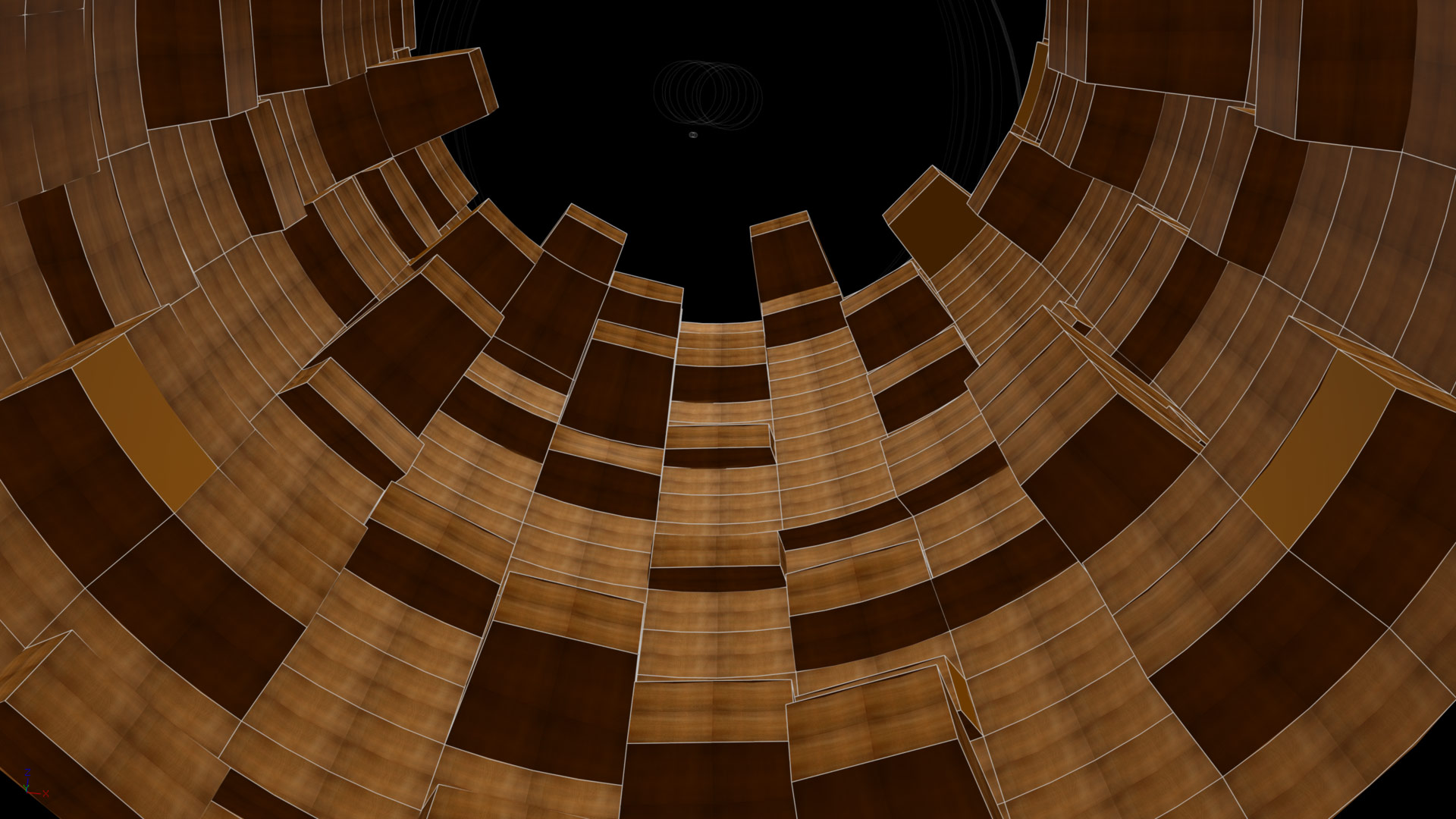 Wood tunnel Wireframe bei PatchWork3d