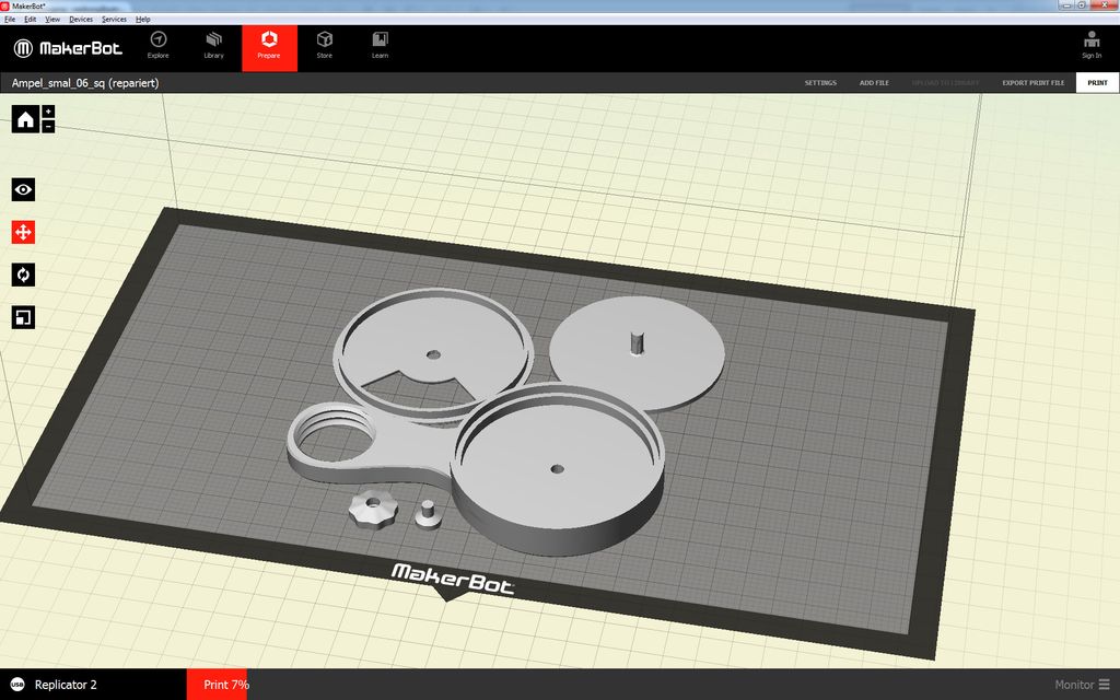 Screenshot MakerBot Türampel