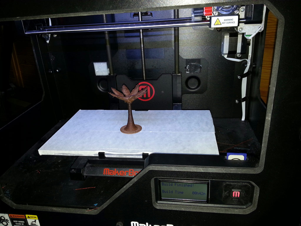 Wood Filament-Print with Makerbot Replicator 2